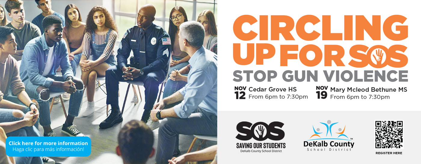 Circling Up For SOS-Stop Gun Violence @ Cedar Grove High School on November 12, 2024 @ 6PM